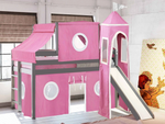 Castle and Princess Low Loft Beds, Stairs or Ladder