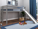 Low Loft Beds with a Slide and Ladder