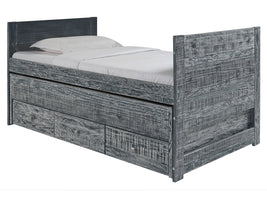 Bedz King Twin Captains Bed in Weathered Black for only $349