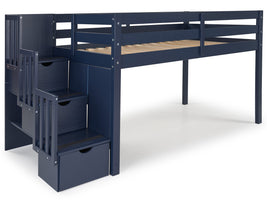 Stairs can be positioned on the right or the left