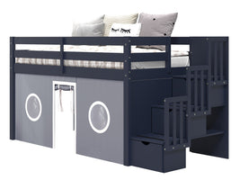 The  3 steps have built in storage drawers