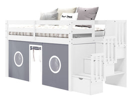 The  3 steps have built in storage drawers