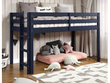 This Twin Low Loft Bed in Blue will look great in your child's bedroom