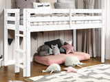 This Twin Low Loft Bed in White will look great in your child's bedroom