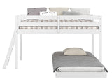 Twin under-bed is free-standing. It can be positioned anywhere in your bedroom