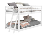 Bedz King Twin over Twin Low  Bunk Bed in White for only $375