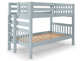 Twin over Twin Bunk Bed Breezy Blue with End Ladder