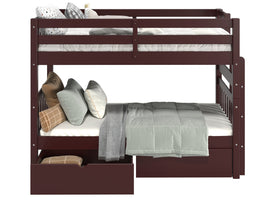 This traditional dark cherry offers a clean and solid feel to your kids room