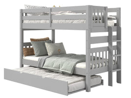 Bunk Bed Twin over Twin End Ladder in Gray with a Twin Trundle for only $499