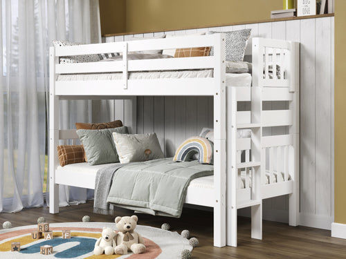 Bunk Bed Twin over Twin End Ladder, White