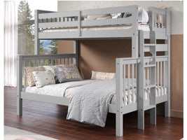Enhance your kids bedroom with this Twin over Full Bunk Bed with End Ladder in Gray