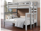 Enhance your kids bedroom with this Twin over Full Bunk Bed with End Ladder in Gray