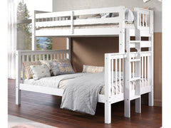 Enhance your kids bedroom with this Twin over Full Bunk Bed with End Ladder in White