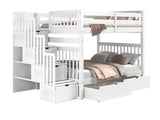 Bunk Bed Full over Full Stairway in White for only $1198