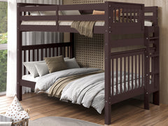 This Full over Full Bunk Bed in Dark Cherry will look great in your child's bedroom