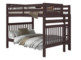 Bunk Beds Full over Full End Ladder, Dark Cherry