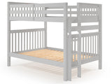 Full over Full Bunk Bed Gray with End Ladder 