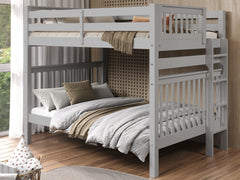 This Full over Full Bunk Bed in Gray will look great in your child's bedroom