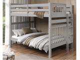 This Full over Full Bunk Bed in Gray will look great in your child's bedroom