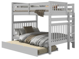 Bunk Bed Full over Full End Ladder in Gray with a Twin Trundle for only $699