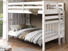 This Full over Full Bunk Bed in White will look great in your child's bedroom