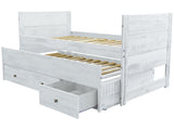 Captains Twin Bed with Roll Out Twin Trundle and 3 Storage Drawers