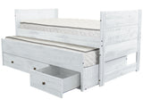 Bedz King Twin All in One Bed in Rustic White for only $279