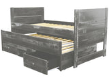 Captains Twin Bed with Roll Out Twin Trundle and 3 Storage Drawers