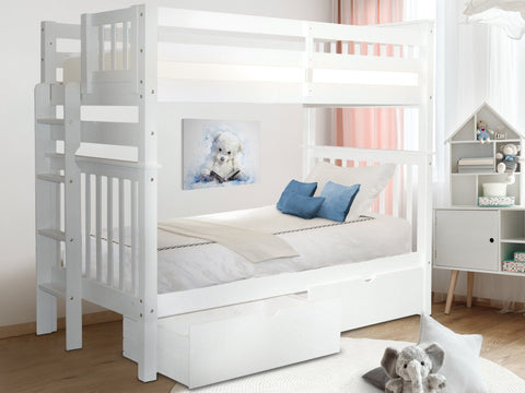 Bunk Beds with 2 Drawers for Storage