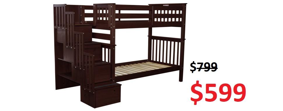 Tall Stairway Bunk Beds from $599