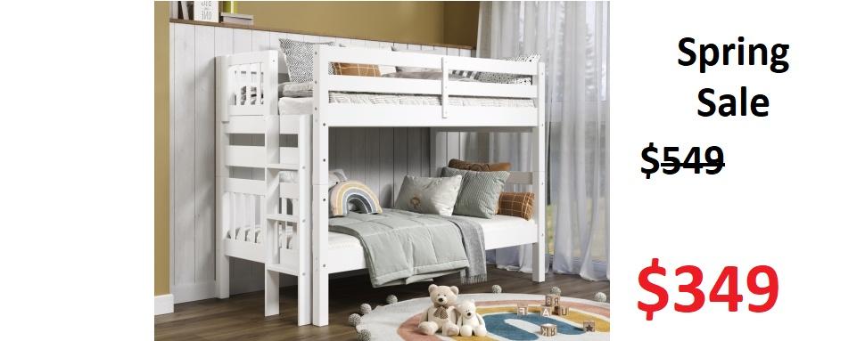 Twin Low Loft Bed with Slide on Sale for $199 - Saves you $200